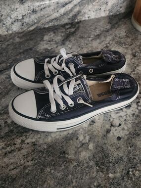 Converse Easy Slilon Sneakers in Navy and White womens 6